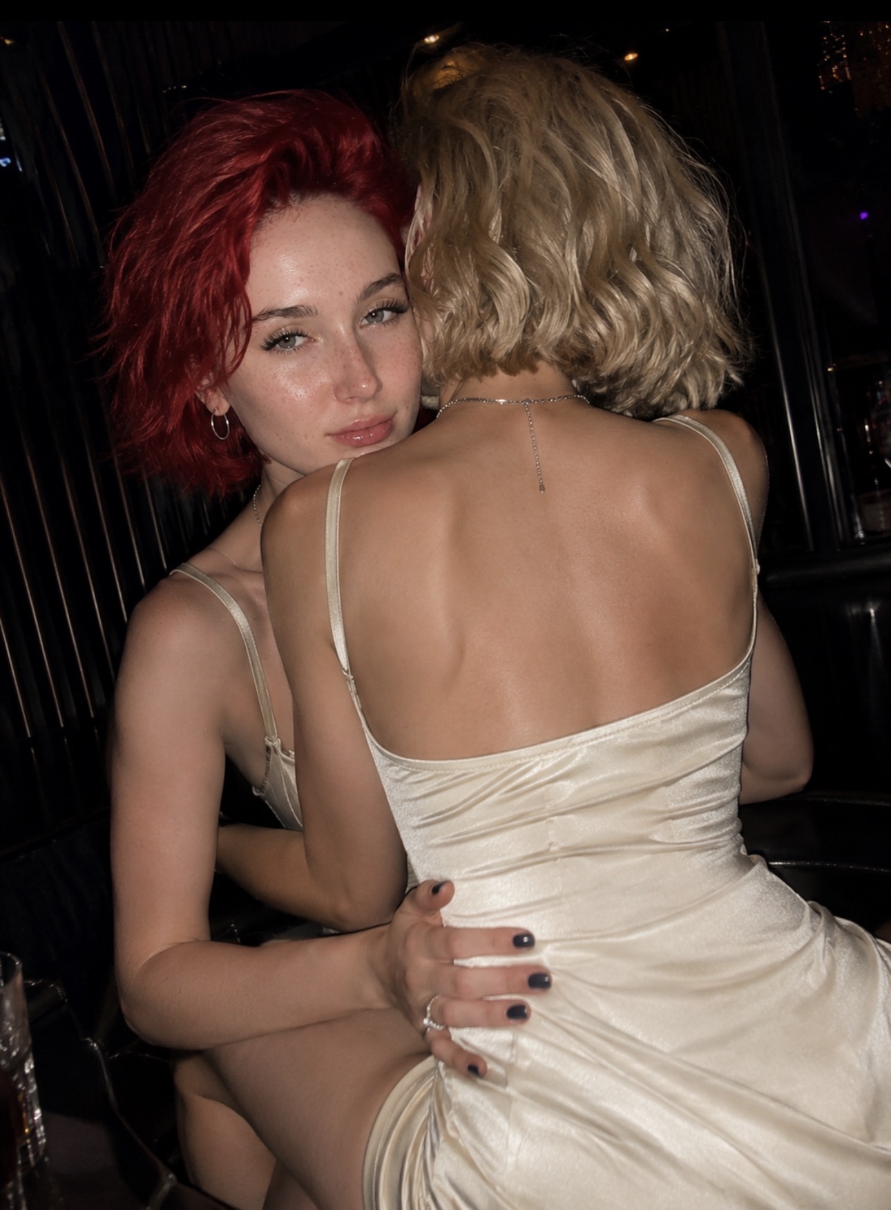 Alice Kwong and her wife in a candid night portrait