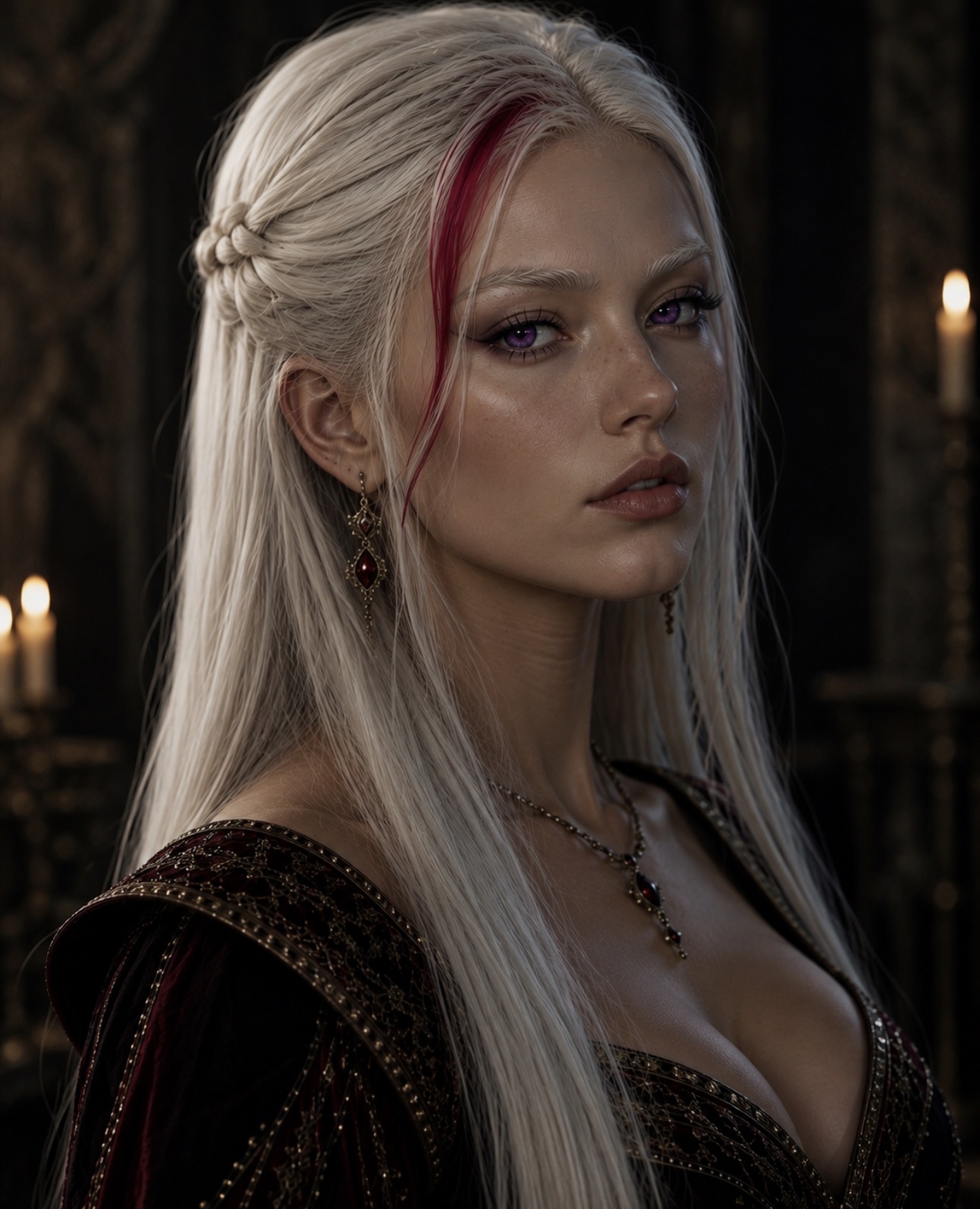 White-haired heroine portrait from Alice Kwong's original comic